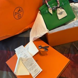 Authentic Hermes burkin bag, giving as a gift for birthday And just recently